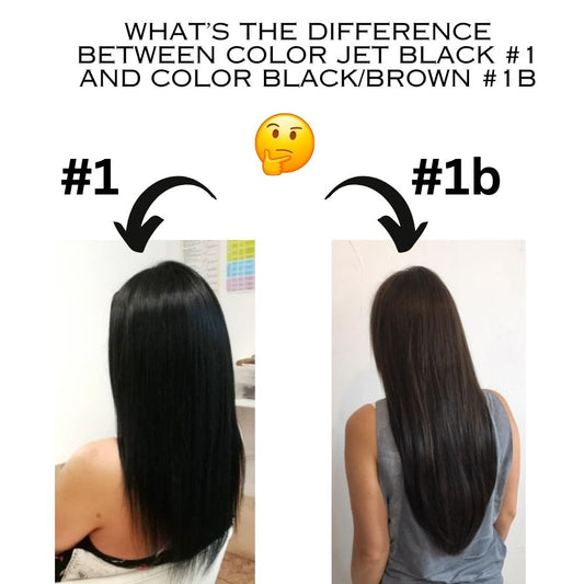 Black/Brown and Jet Black Hair Extensions Guide - Tara Hair