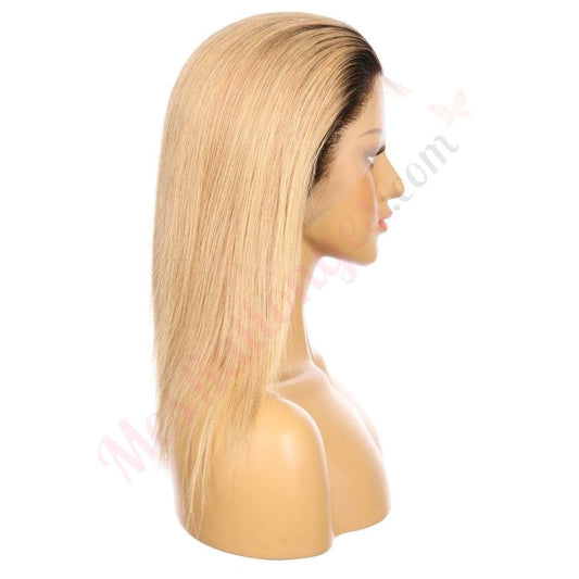 12" #1BT/27 Ombre Strawberry Blonde Remy Human Hair Short Wig 12inch