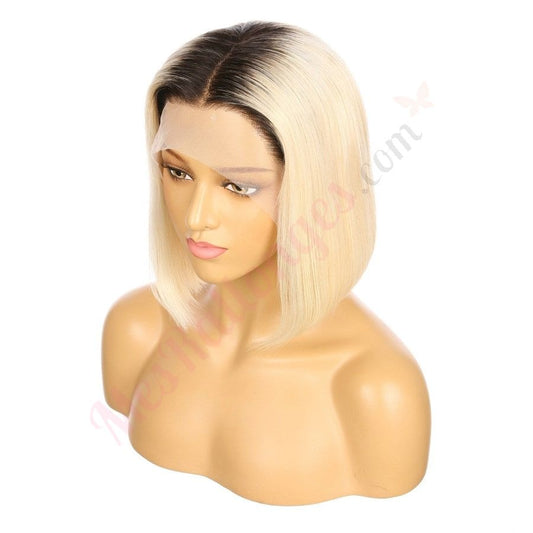 12" #1BT/613/bob Ombre Blonde Remy Human Hair Short Wig 12inch