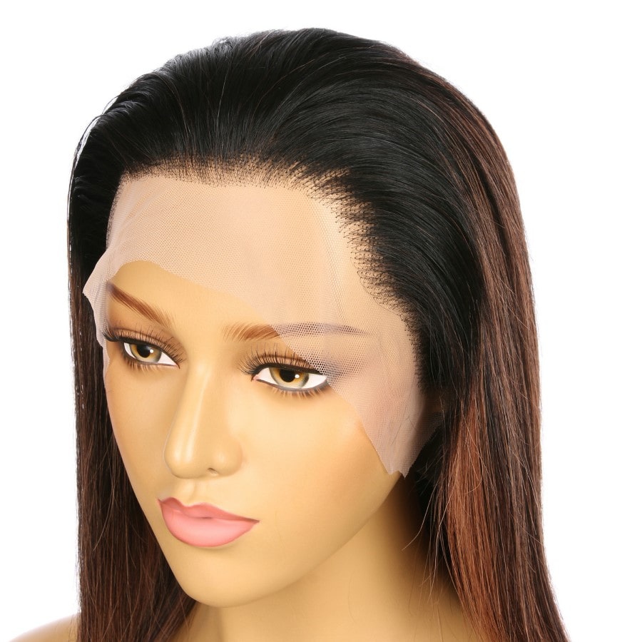 12" #1bt/30 bob Ombre Reddish Brown Remy Human Hair Short Wig 12inch, Square Cut Bob