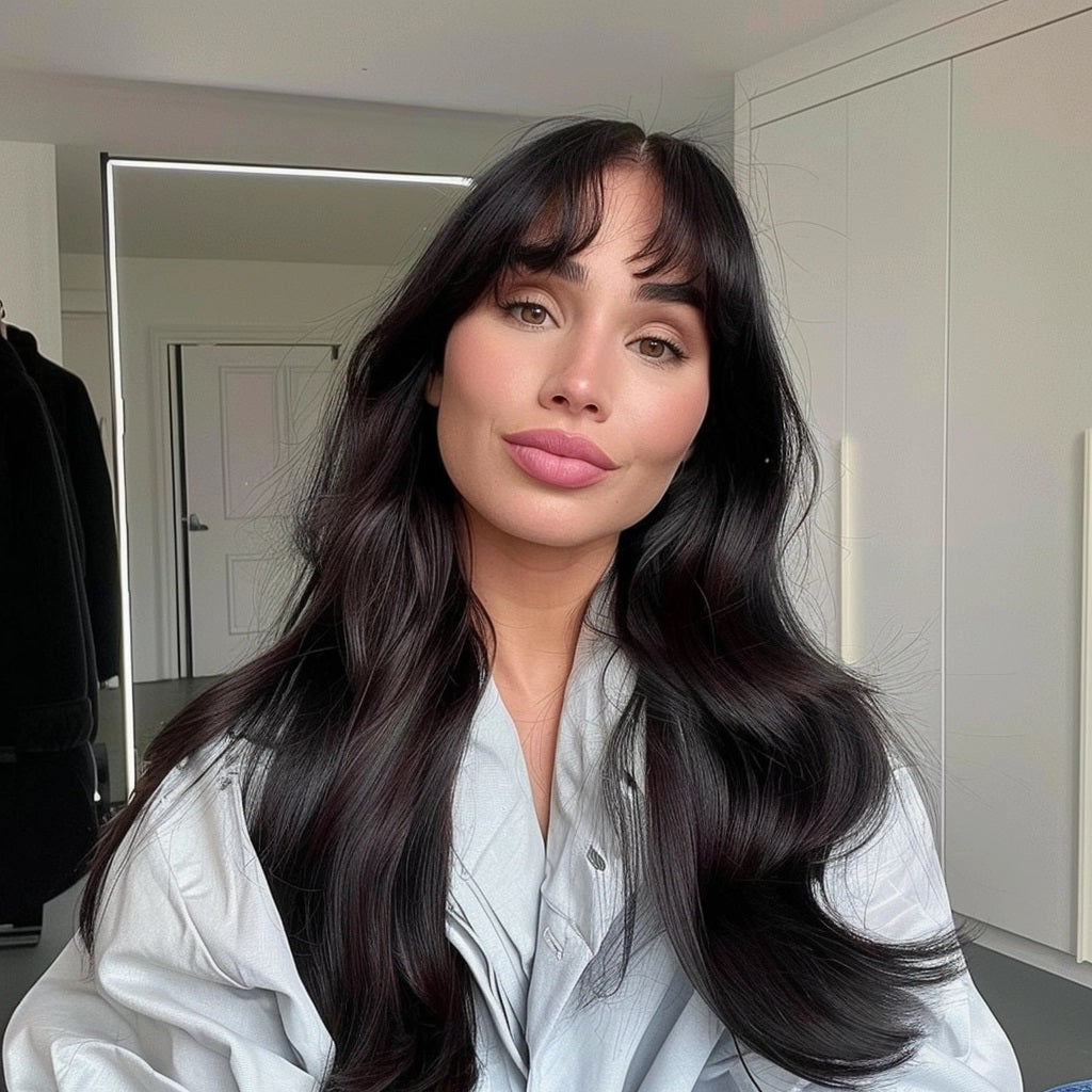 Extensions adhésives Black Brown #1b, 20 trames, 45 grammes, 100 % cheveux humains Remy