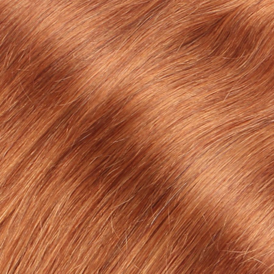 Ginger #30 Volumizing 1-piece Clip-in Weft - 100% Real Remy Human Hair
