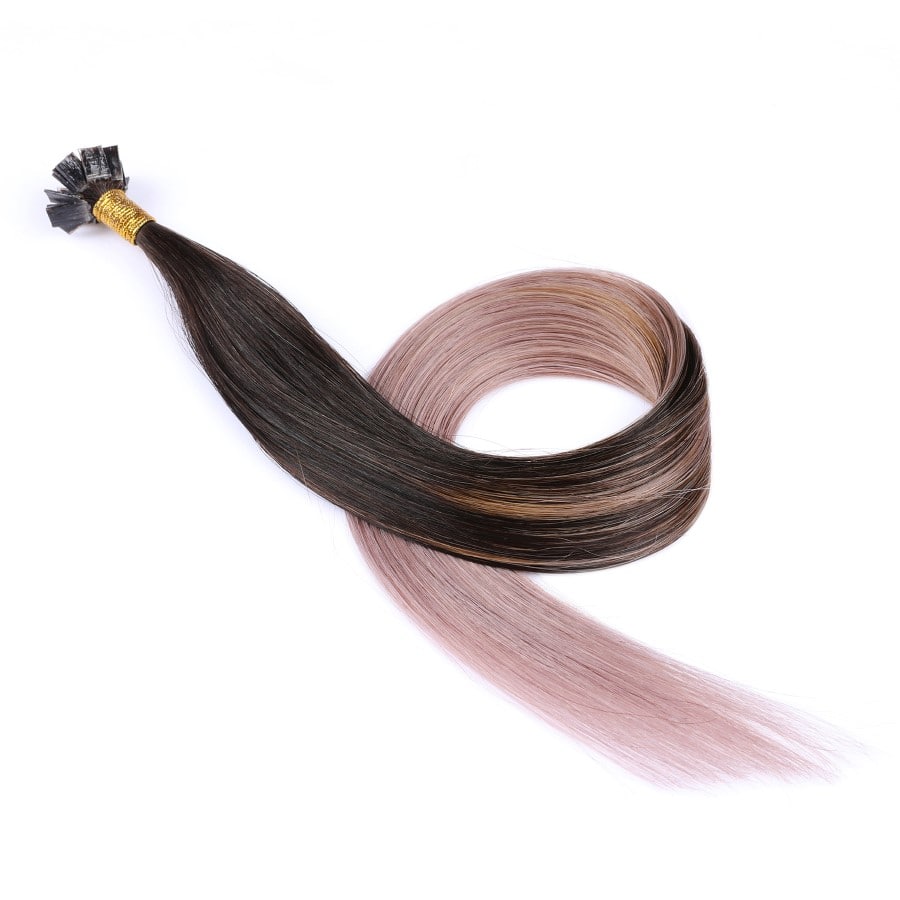 Extensions de pointes de kératine pré-collées Ombre Pastel Fusion, 20 grammes, 100 % vrais cheveux humains Remy