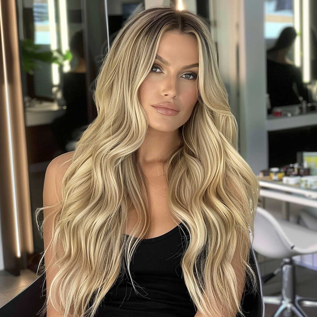 Extensions de cheveux en micro-perles blond miel enraciné #4t12/613, 20 grammes, 100 % vrais cheveux humains Remy
