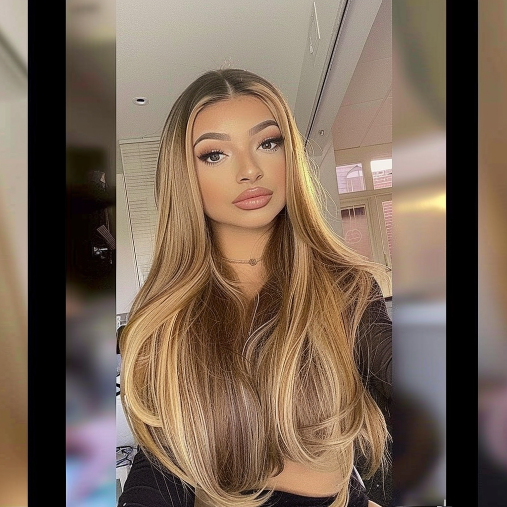 16" 6T6/18 - Short Color #6T6/18 Remy Human Hair Wig 16 inches Chestnut Brown / Ash Blonde