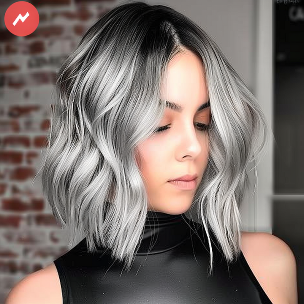 Alexis - Short Gray Remy Human Hair Wig 14 Inches Bob Wig