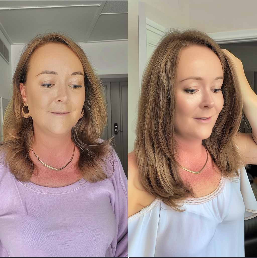 Hair Topper pour commencer la perte de cheveux dans la zone de raie, 45 grammes, 14 pouces, base monofilament 2,75 pouces x 5 pouces