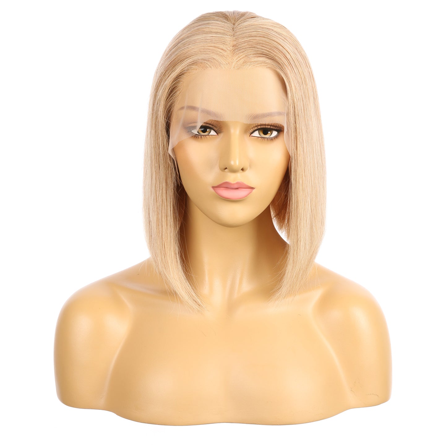 10" #27 - Perruque de cheveux humains Remy couleur courte #27 10 pouces blond fraise