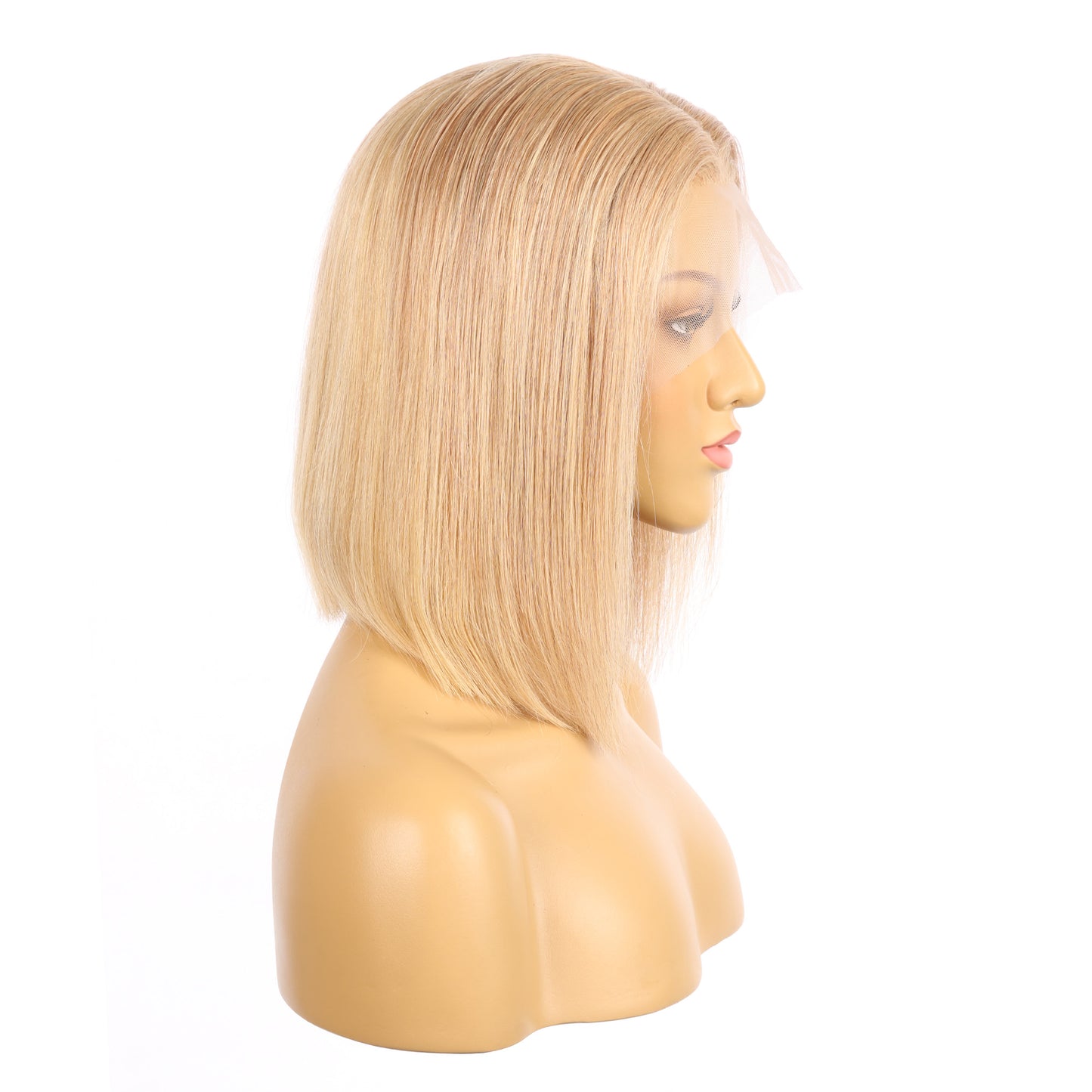 10" #27 - Perruque de cheveux humains Remy couleur courte #27 10 pouces blond fraise