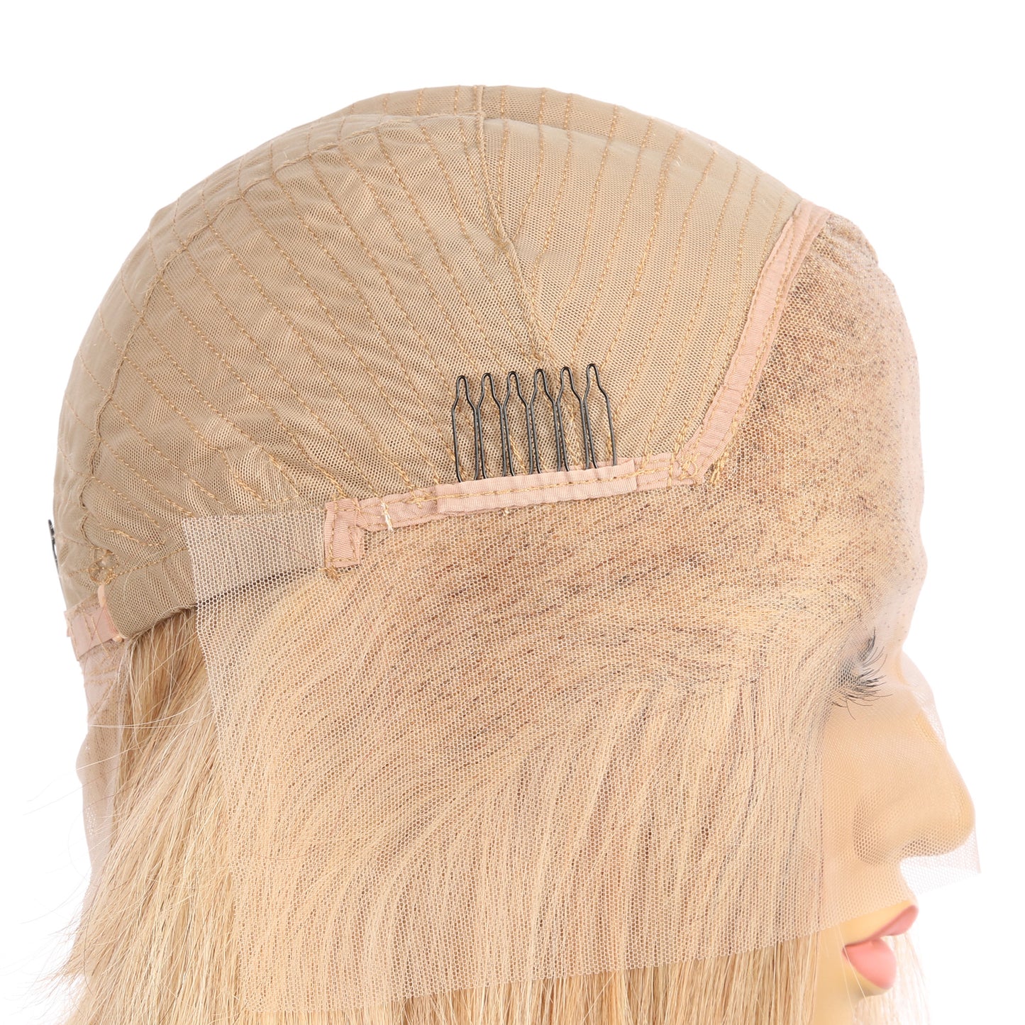 10" #27 - Perruque de cheveux humains Remy couleur courte #27 10 pouces blond fraise
