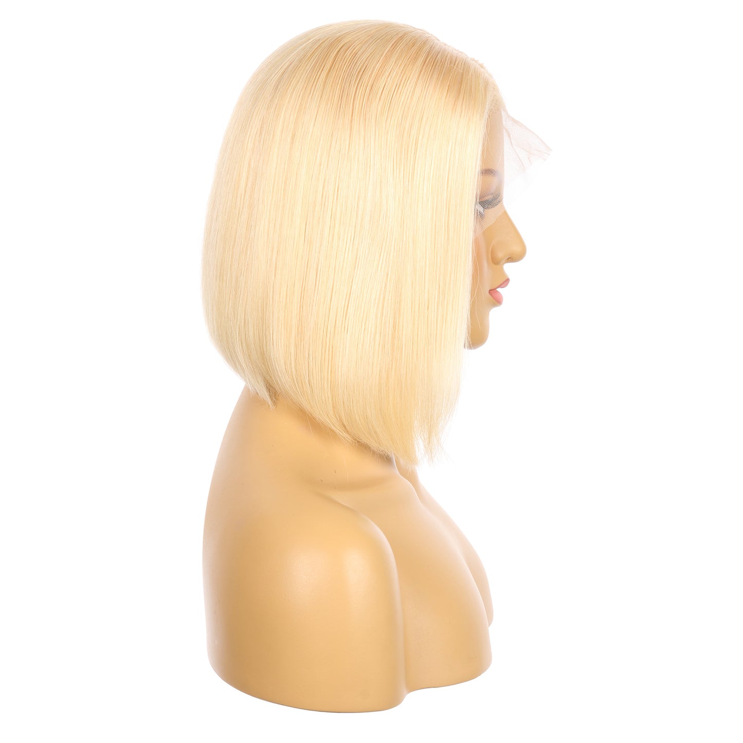 Perruque courte de cheveux humains Remy blond doré #613, 10 pouces, 10 pouces