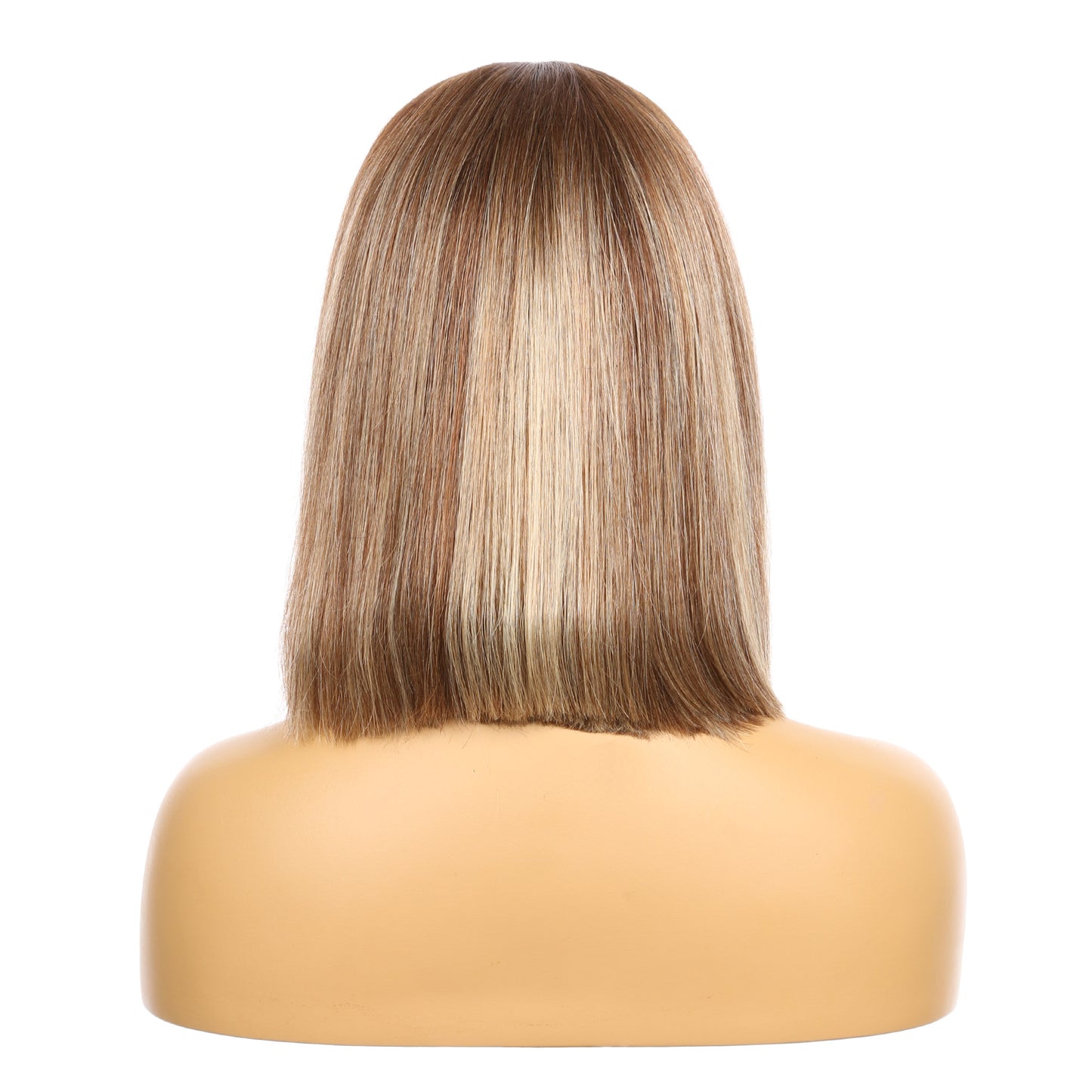 10" 4T 4/24 - Couleur courte #4T 4/24 Perruque de cheveux humains Remy 10 pouces Brun / Blond cendré