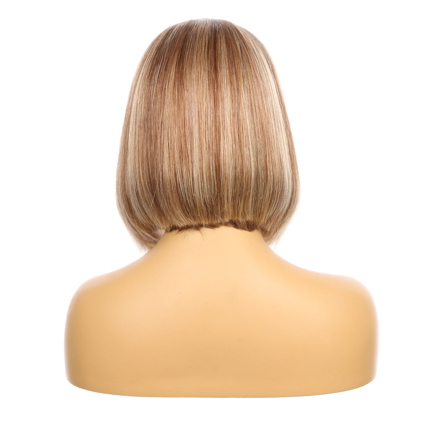 10" #6t/6/613 - Couleur courte #6t/6/613 Perruque de cheveux humains Remy 10 pouces Marron châtain / Blond décoloré