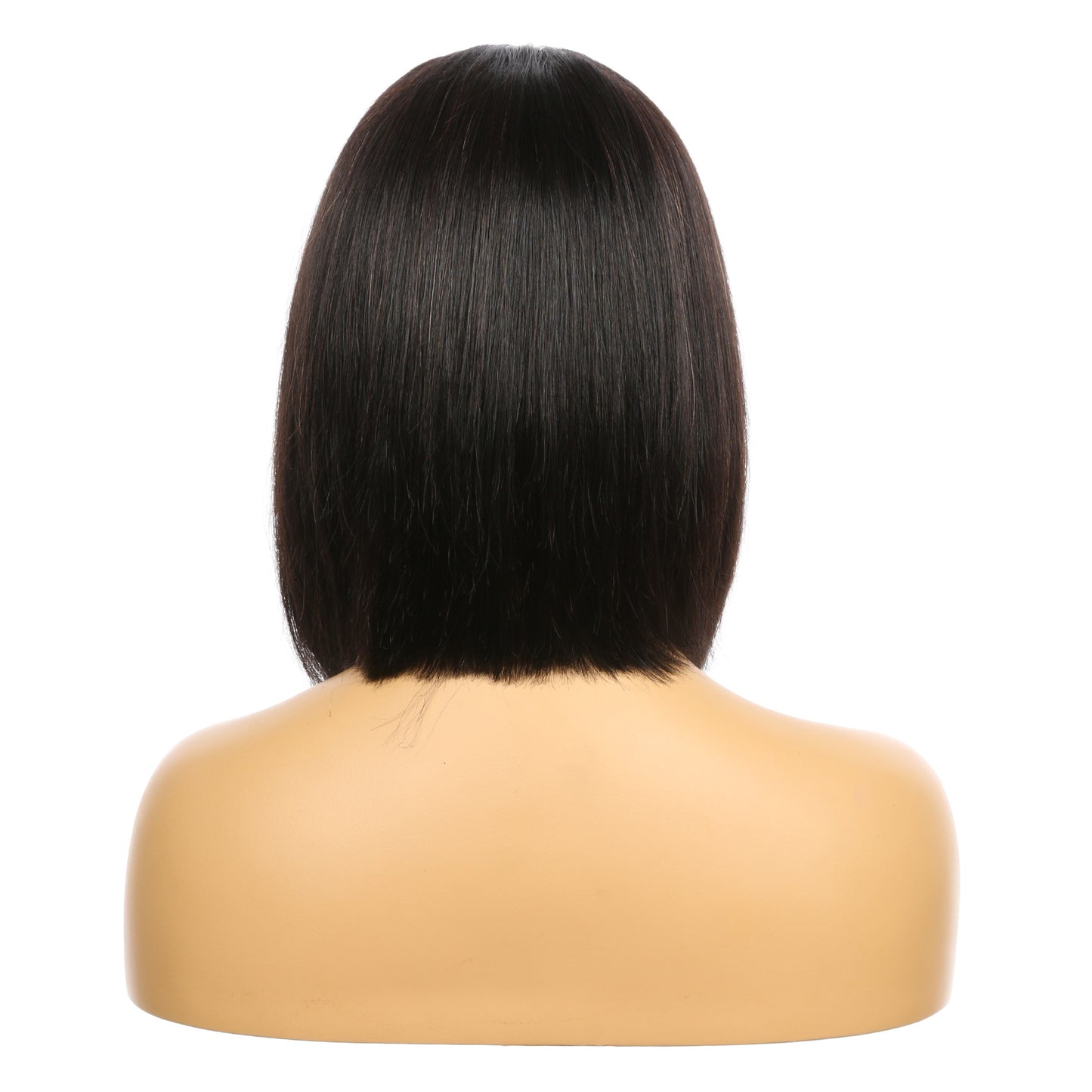 10" # 1b/bob Perruque courte de cheveux humains Remy brun le plus foncé 10 pouces, coupe carrée Bob