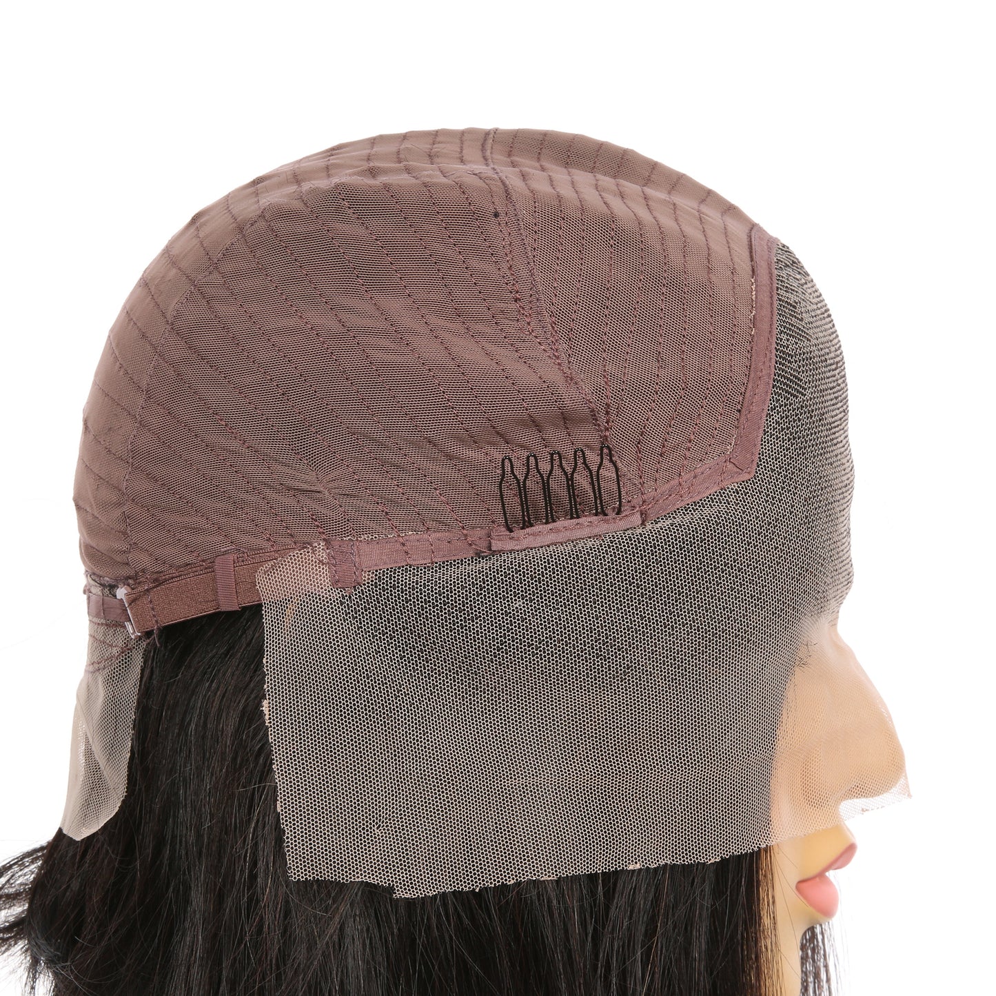 10" # 1b/bob Perruque courte de cheveux humains Remy brun le plus foncé 10 pouces, coupe carrée Bob