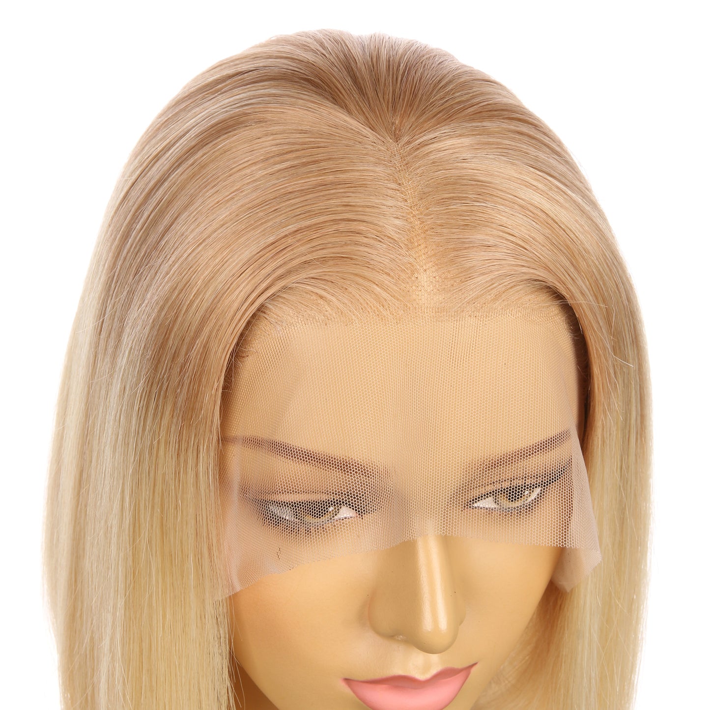 10" 12T613 - Couleur courte #12T613 Perruque de cheveux humains Remy 10 pouces Brun miel / Blond décoloré