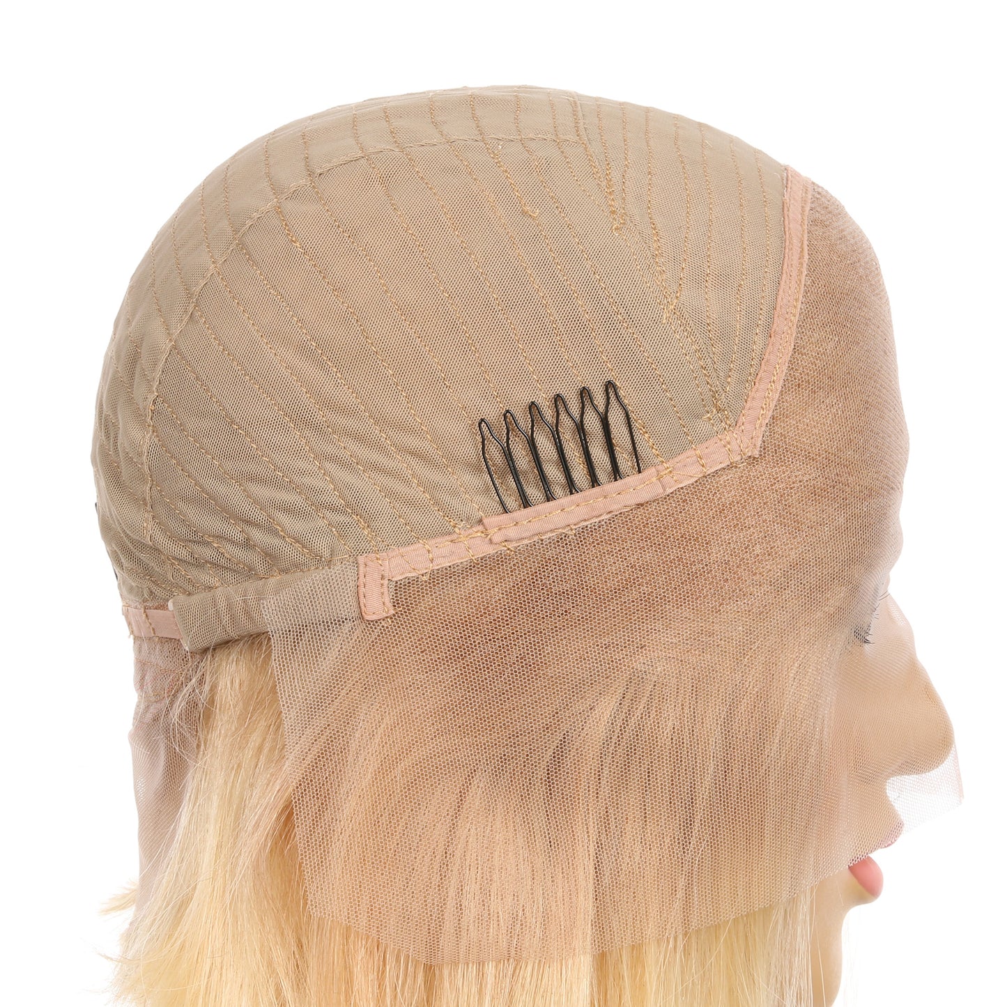 10" 12T613 - Couleur courte #12T613 Perruque de cheveux humains Remy 10 pouces Brun miel / Blond décoloré
