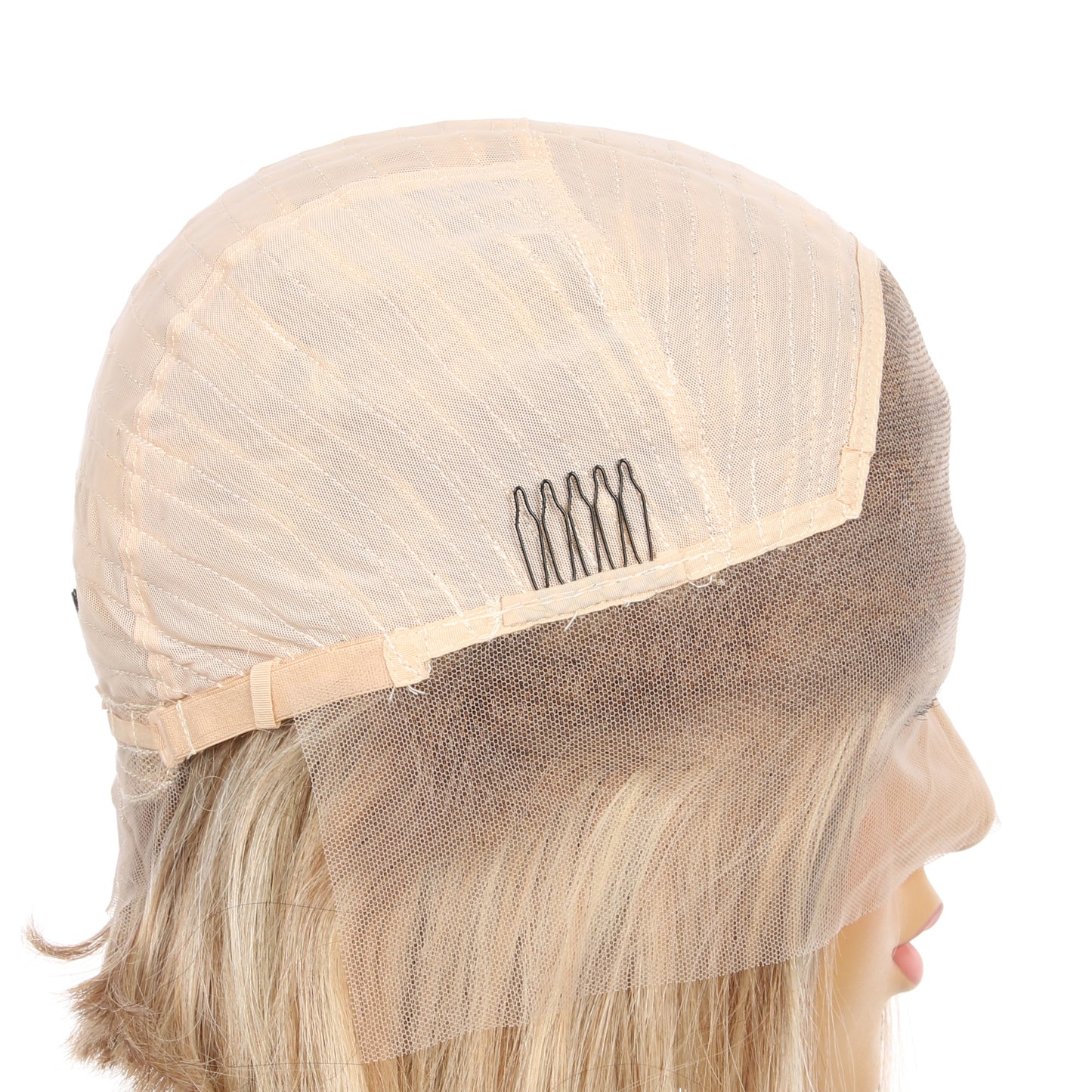 10"#8t/8/60 Perruque courte de cheveux humains Remy blonds mélangés enracinés 10 pouces