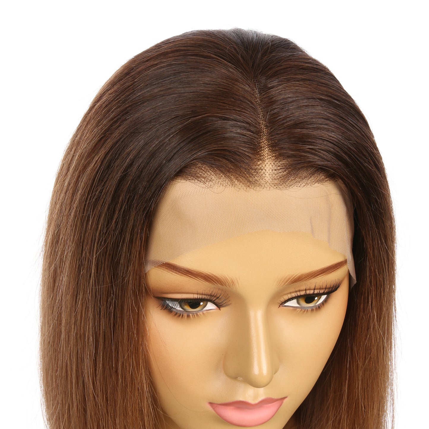 10" 1B / 4A - Perruque de cheveux humains Remy couleur courte # 1B / 4A 10 pouces brun ombré