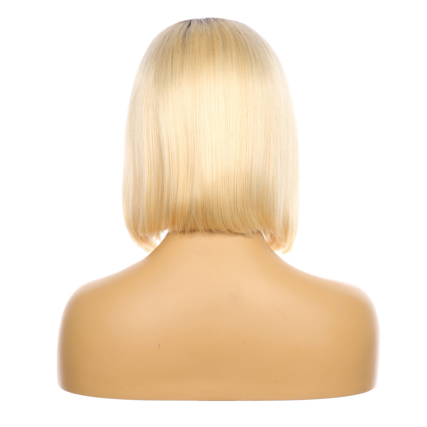 Perruque courte de cheveux humains Remy blond ombré #1BT/613/bob 10 pouces, coupe carrée Bob