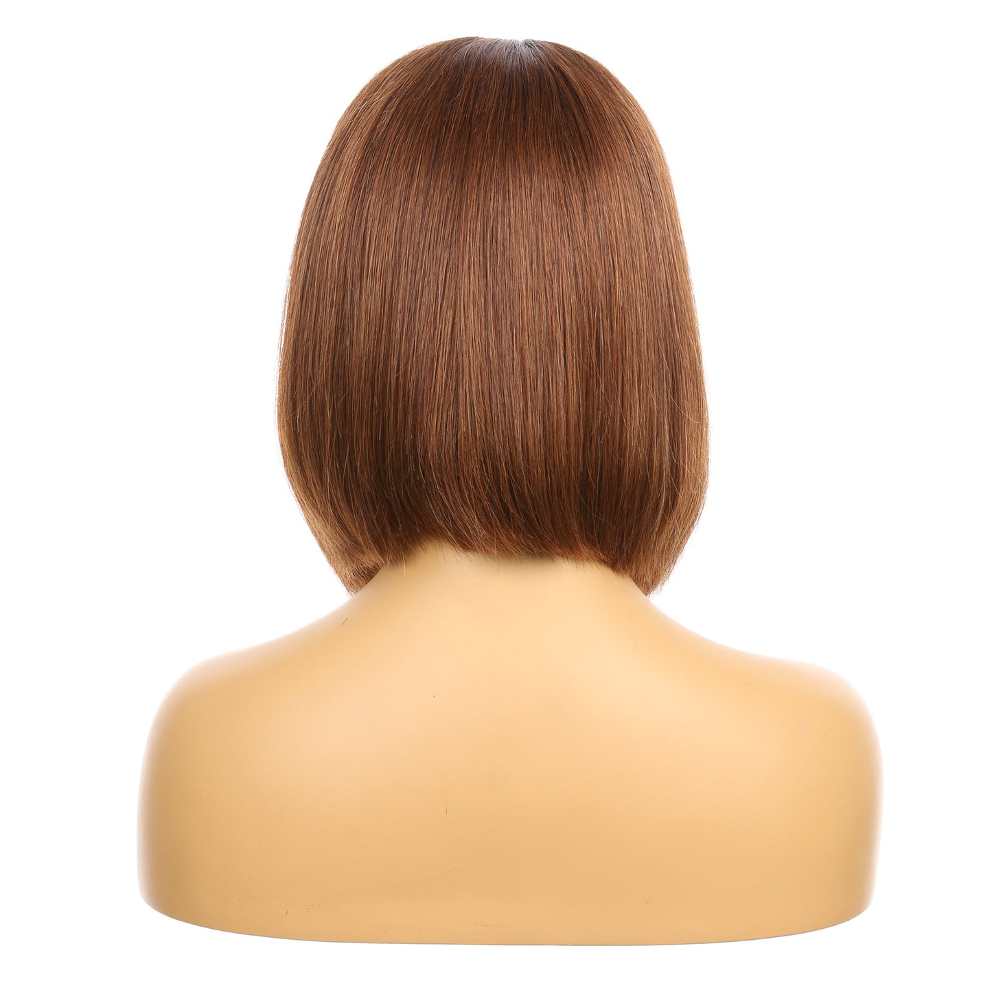 10" # 1bt/30 bob Ombre rougeâtre brun Remy cheveux humains perruque courte 10 pouces, coupe carrée Bob