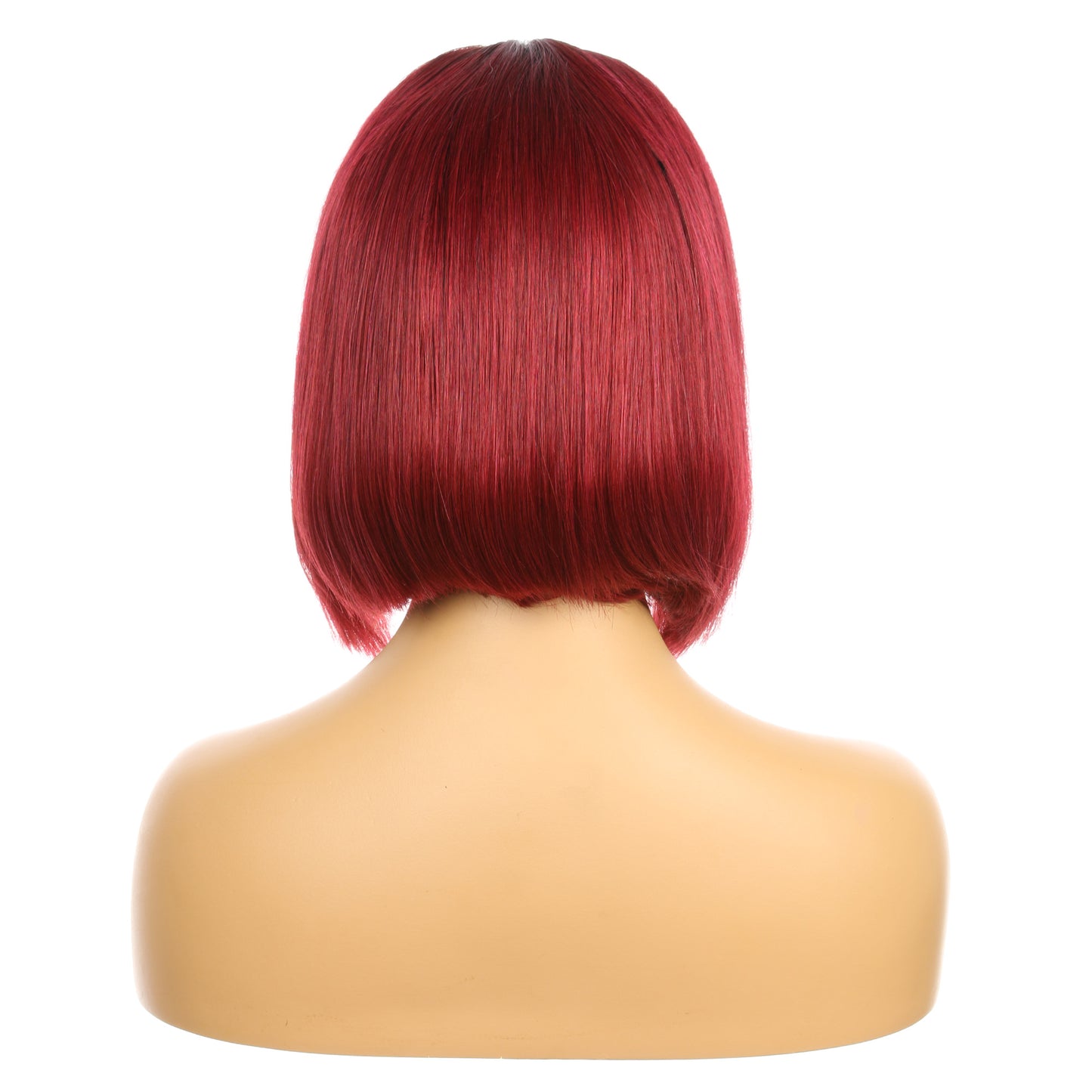 10" #1bt/99j-bobo - Perruque de cheveux humains Remy couleur courte #1bt/99j 10 pouces bordeaux