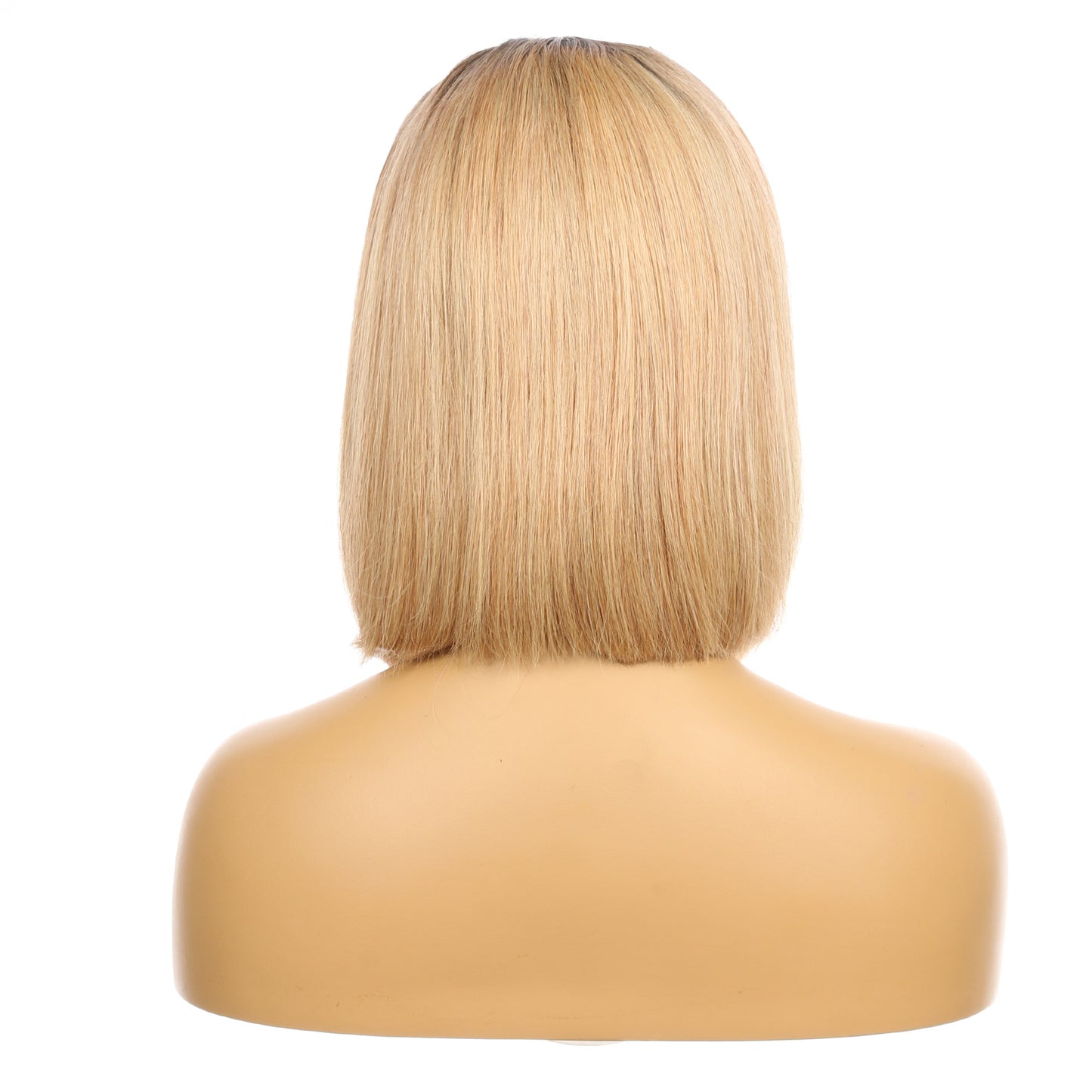 10" # 1BT/27 Ombre Fraise Blonde Remy Cheveux Humains Perruque Courte 10 pouces