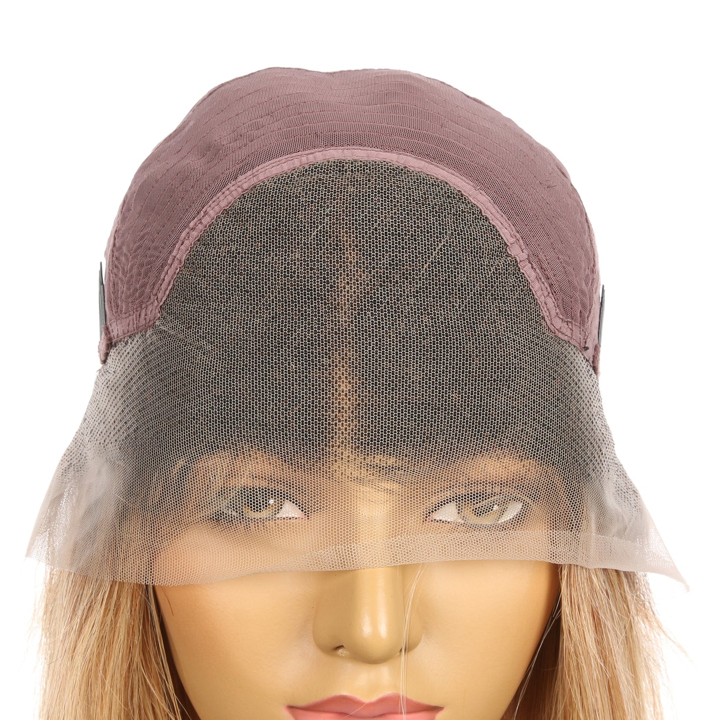 10" # 1BT/27 Ombre Fraise Blonde Remy Cheveux Humains Perruque Courte 10 pouces