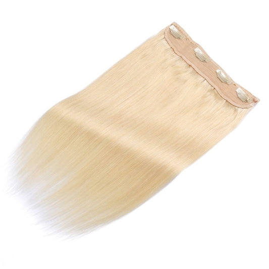 Extensions de cheveux invisibles en fil de fer blond décoloré #613 - 100 % vrais cheveux humains Remy