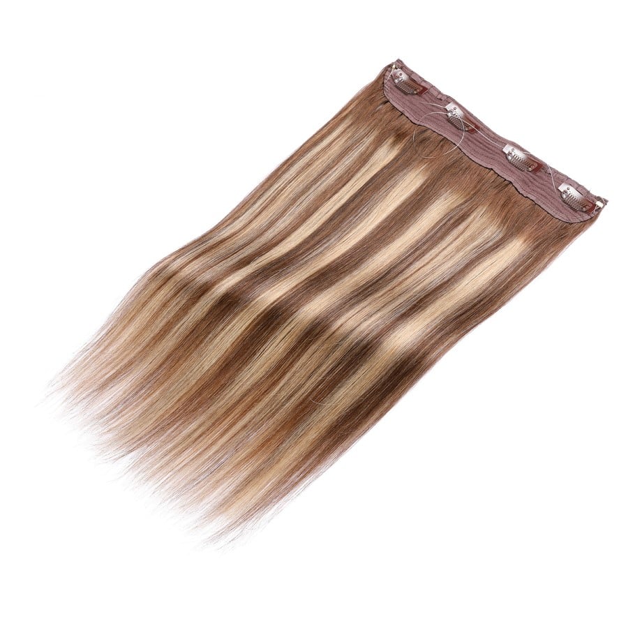 Extensiones de cabello con alambre invisible y efecto balayage ombré: cabello humano Remy 100 % real