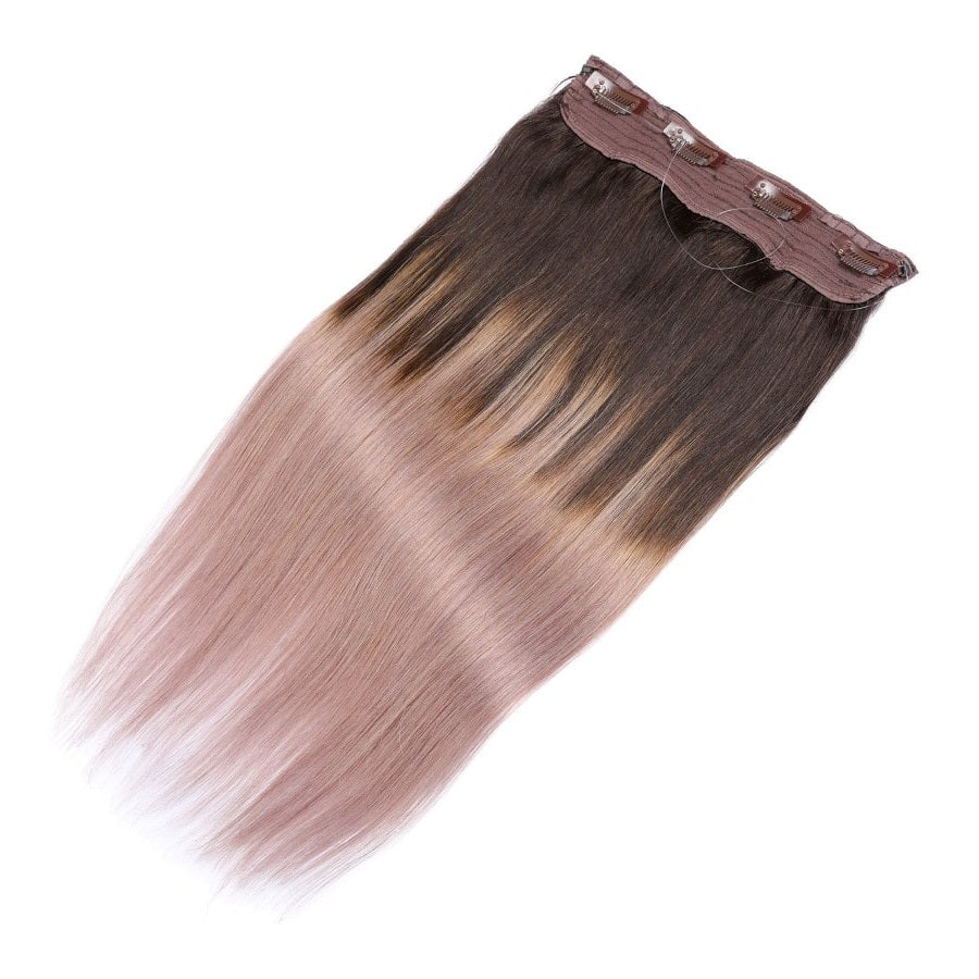 Extensiones de cabello con alambre invisible en tonos pastel ombré: cabello humano Remy 100 % real