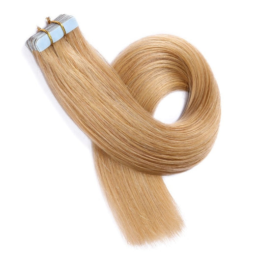 Strawberry Blonde #27 Tape-in Extensions, 20 wefts, 45 grams, 100% Real Remy Human Hair