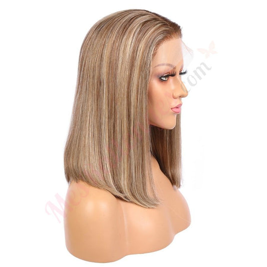 Zoey - Short Ombre Blonde Remy Human Hair Wig 14 Inches Bob Wig