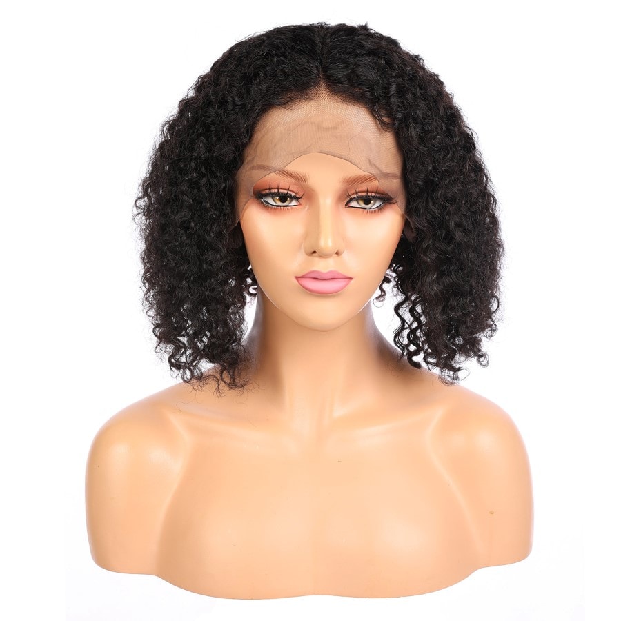 Lucy - Short Black Remy Human Hair Wig 14 Inches Bob Wig