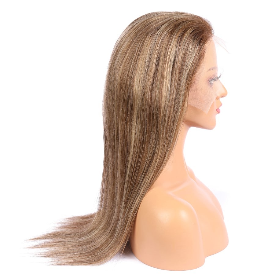 Harper - Long Highlighted Blonde Remy Human Hair Wig 18 Inches