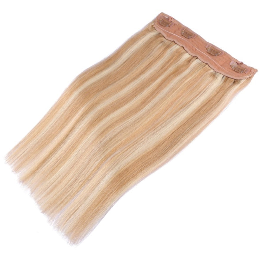 Strawberry Blonde & Bleach Blonde Invisible Wire Hair Extensions