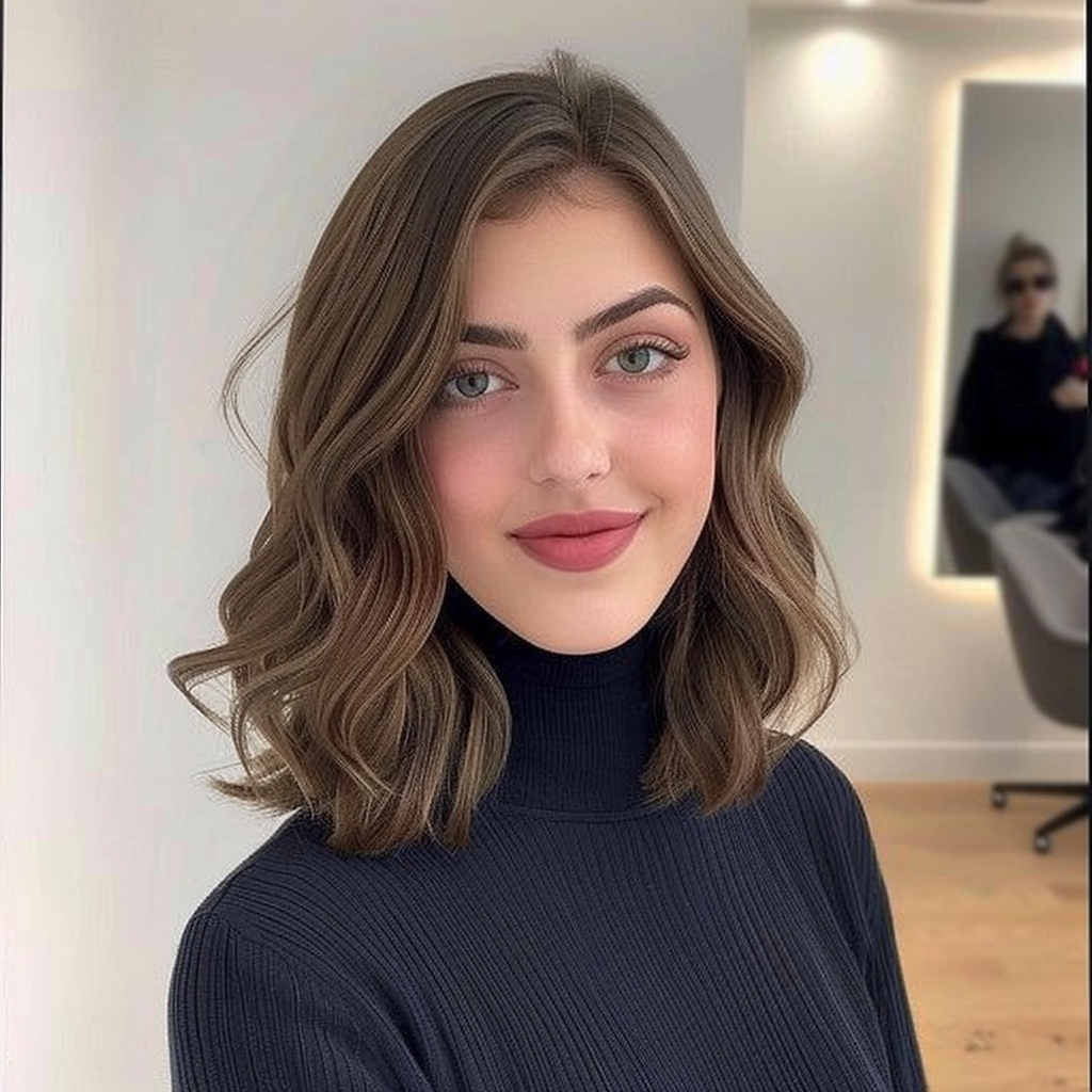 Layla #2 - Short Brunette Remy Human Hair Wig 14 Inches Bob Wig