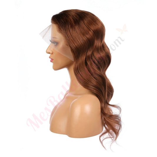 Victoria - Long Brunette Remy Human Hair Wig 18 Inches