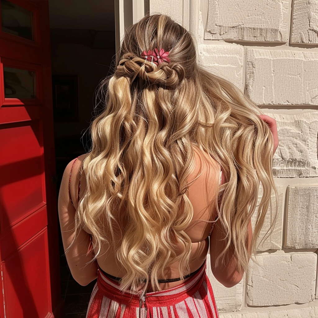 Ombre Blonde Volumizing 1-piece Clip-in Weft - 100% Real Remy Human Hair