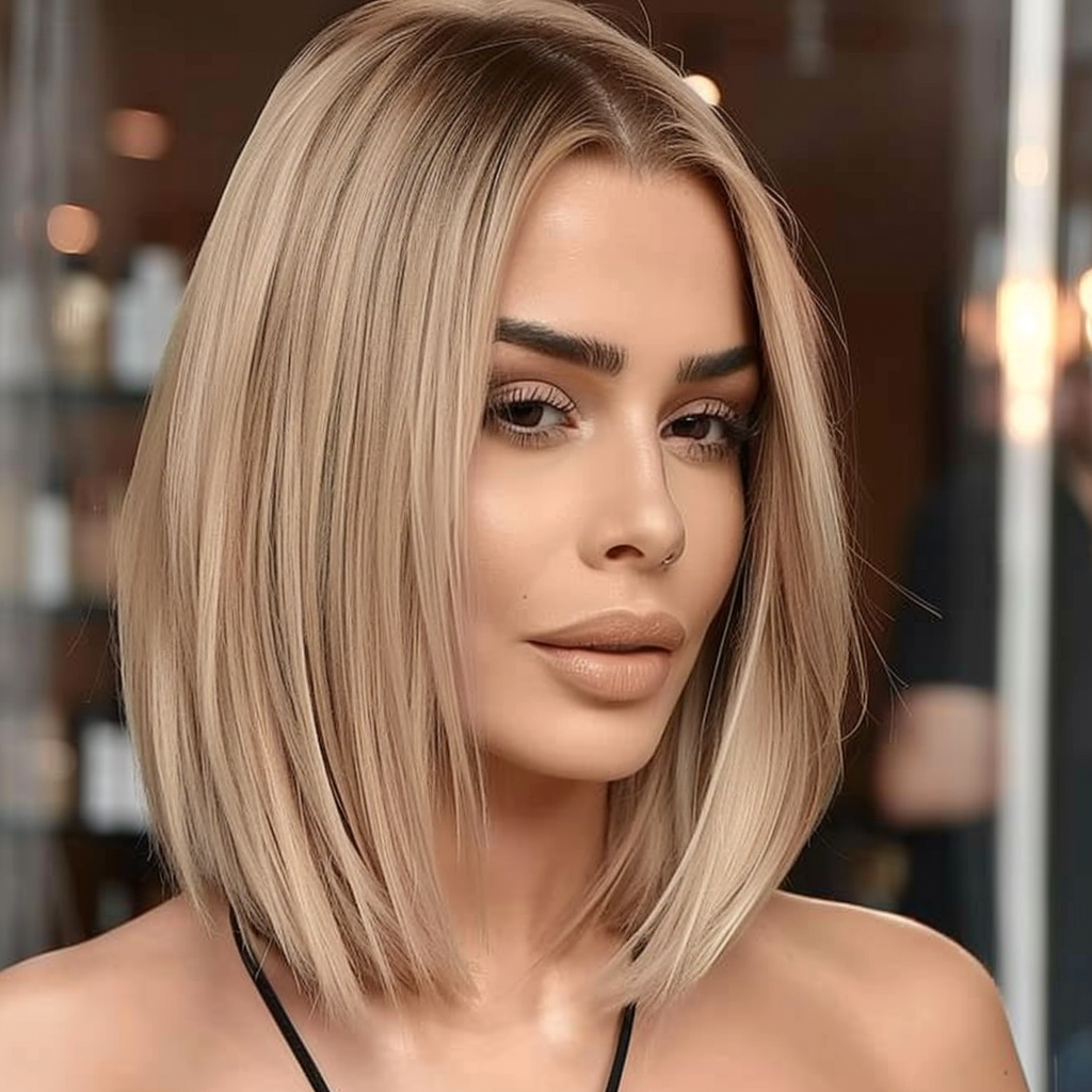 Penelope - Short Ombre Blonde Remy Human Hair Wig 14 Inches Bob Wig