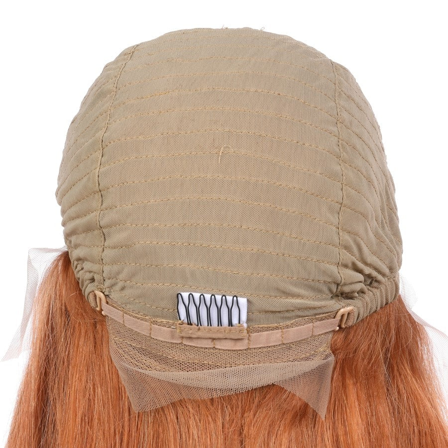 Abigail - Long Redhead Remy Human Hair Wig 18 Inches