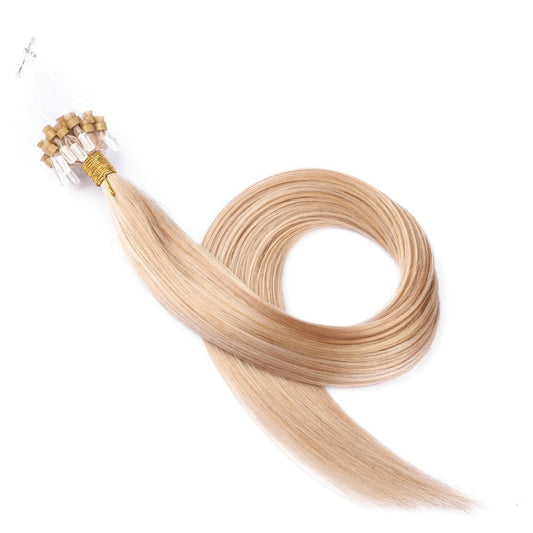 Sandy Blonde Micro Loop Beads Hair Extensions, 20 grams, 100% Real Remy Human Hair