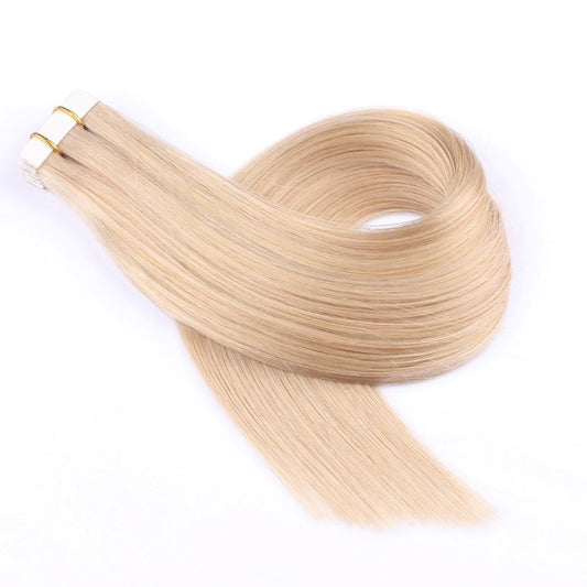 Sandy Blonde Tape-in Extensions, 20 wefts, 45 grams, 100% Real Remy Human Hair