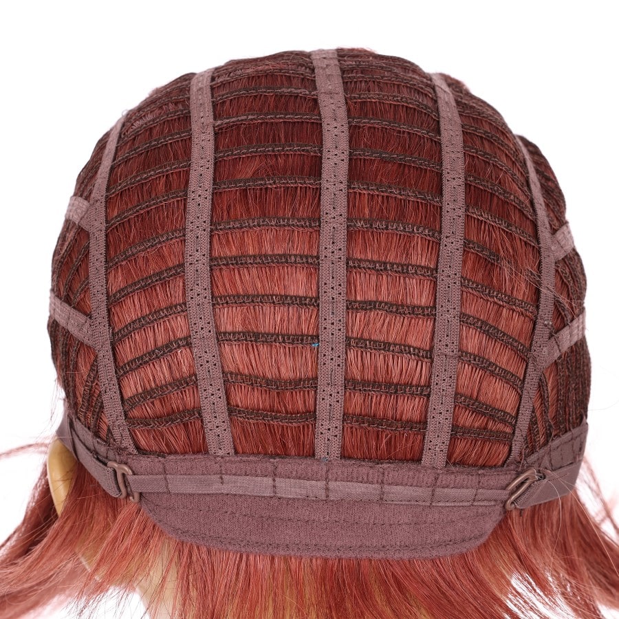 Perruque courte rouge vintage 10 pouces 10 pouces cheveux humains Remy avec bang # 9-1