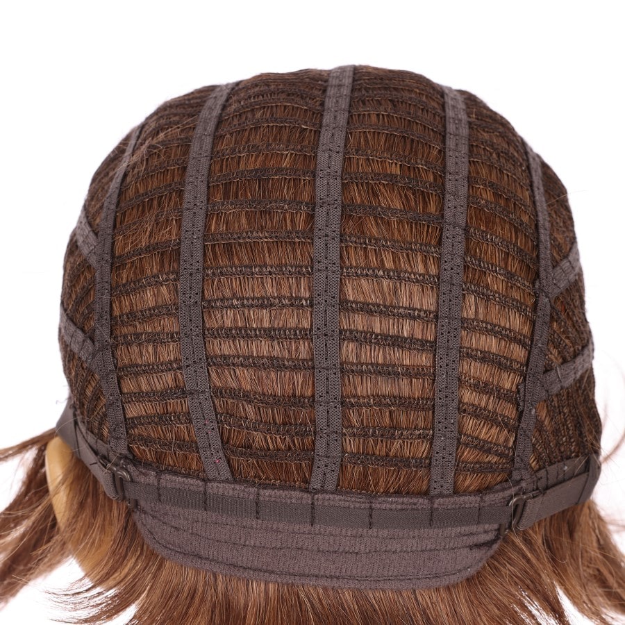 Perruque courte Auburn 10 pouces 10 pouces cheveux humains Remy avec bang # 9-2