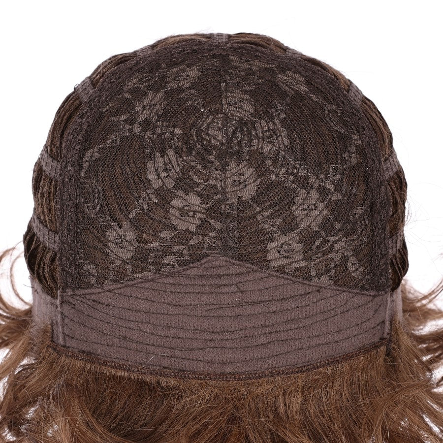 Perruque courte marron châtain de 10 pouces, cheveux humains Remy de 10 pouces avec frange # 15-2