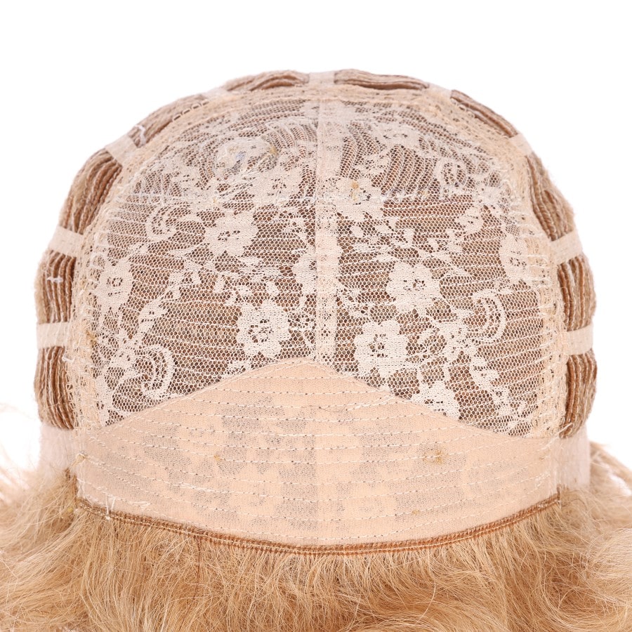 Perruque courte blonde claire de 10 pouces, cheveux humains Remy de 10 pouces avec frange # 3-3