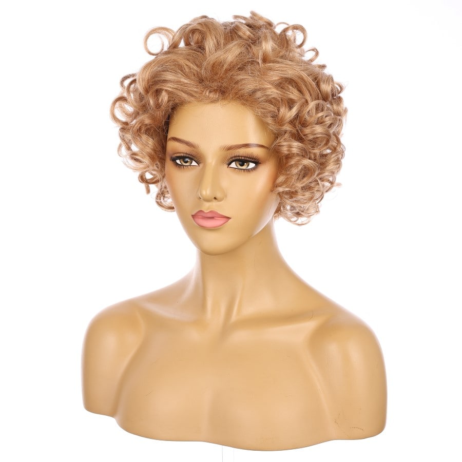 10" Caramel Blonde Short Wig 10 inch Remy Human Hair # 13-2