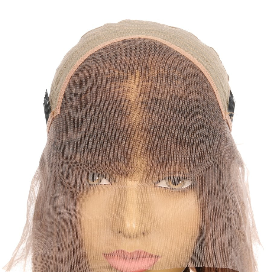 10" 4T 4/30 - Couleur courte #4T 4/30 Perruque de cheveux humains Remy 10 pouces Marron / Auburn