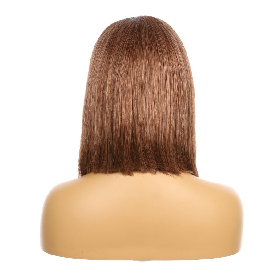 10" 4T 4/30 - Couleur courte #4T 4/30 Perruque de cheveux humains Remy 10 pouces Marron / Auburn
